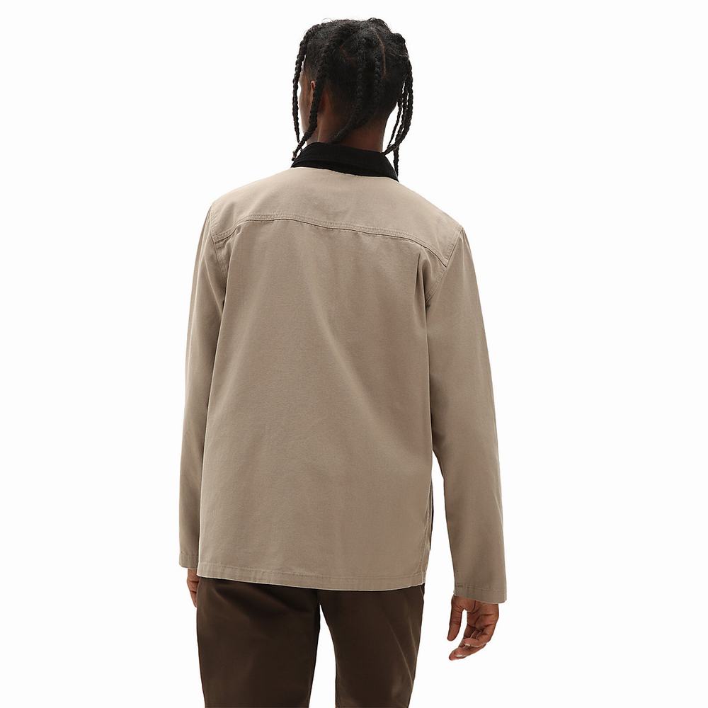 Abrigos Vans Drill Chore Hombre Marrones/Beige | XHI439726