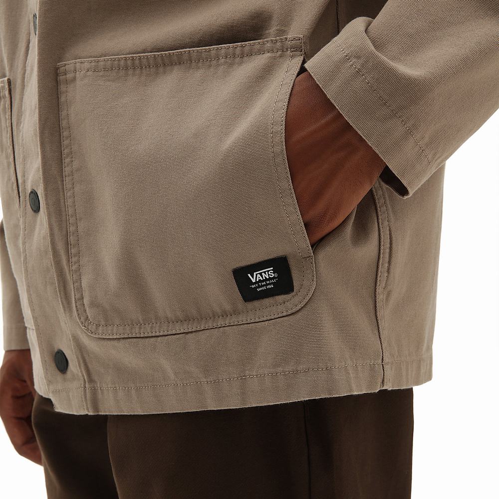 Abrigos Vans Drill Chore Hombre Marrones/Beige | XHI439726