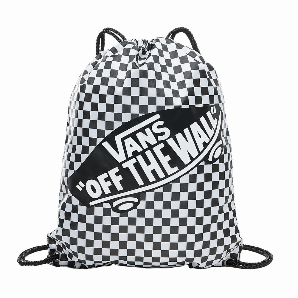 Bolsas Vans Benched Hombre Negras/Blancas | YID714306