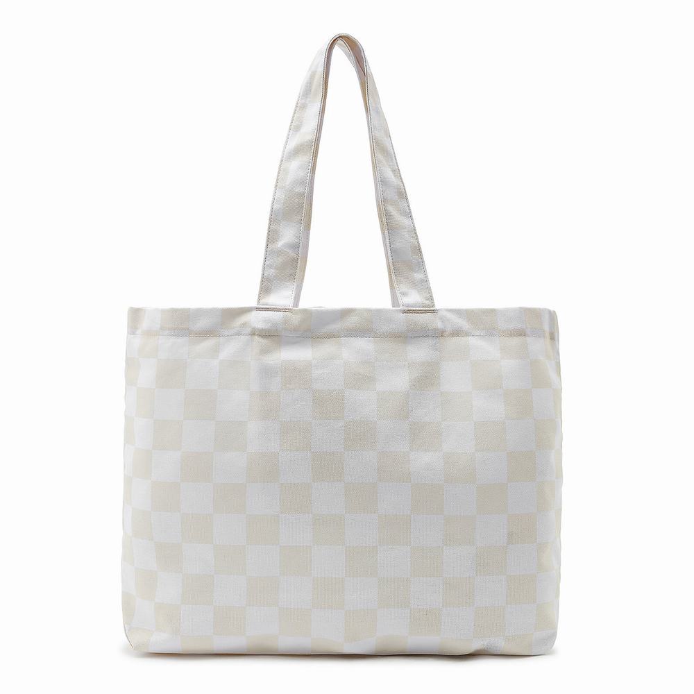 Bolsas Vans Checkerboard 21 Tote Hombre Blancas | LFX863759