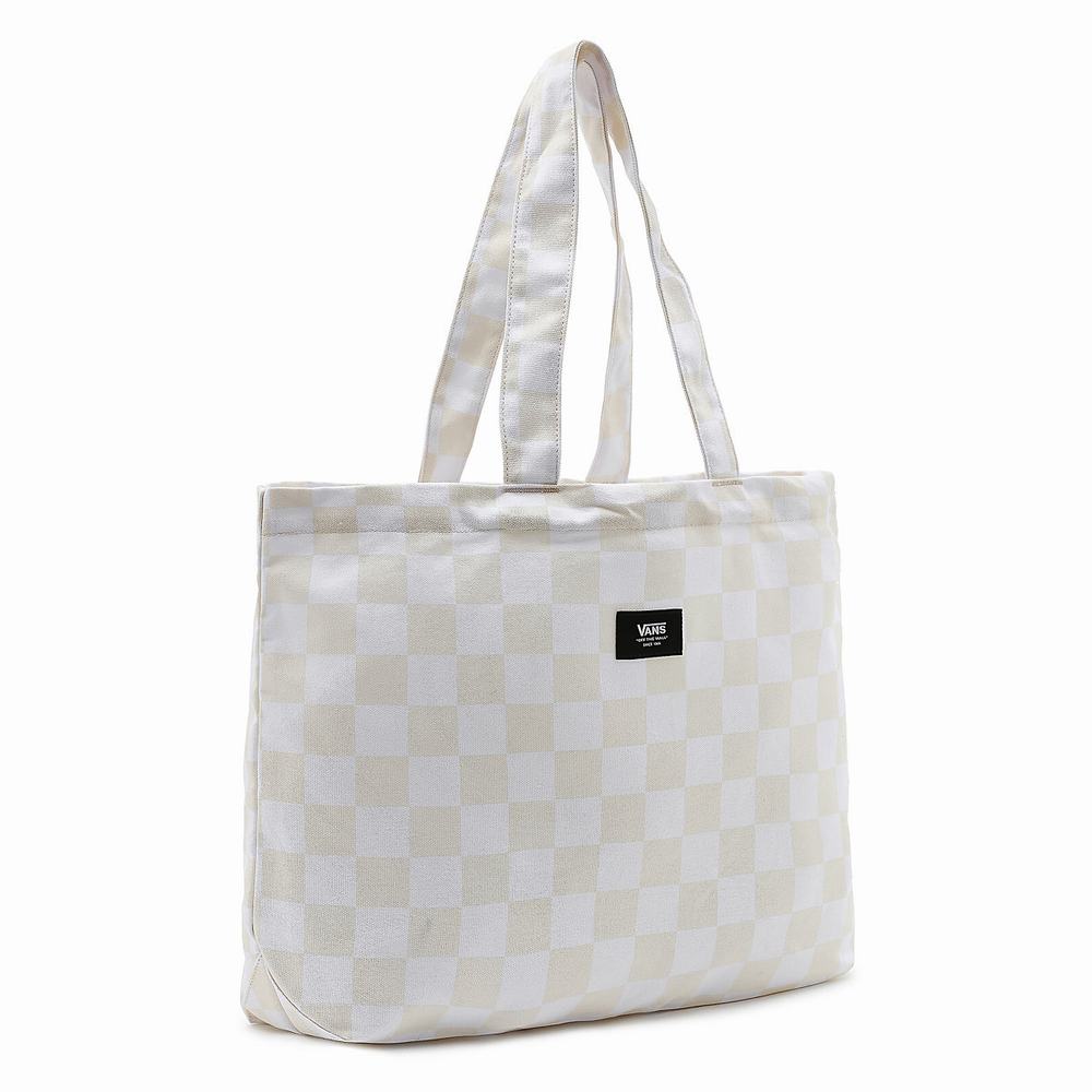 Bolsas Vans Checkerboard 21 Tote Hombre Blancas | LFX863759