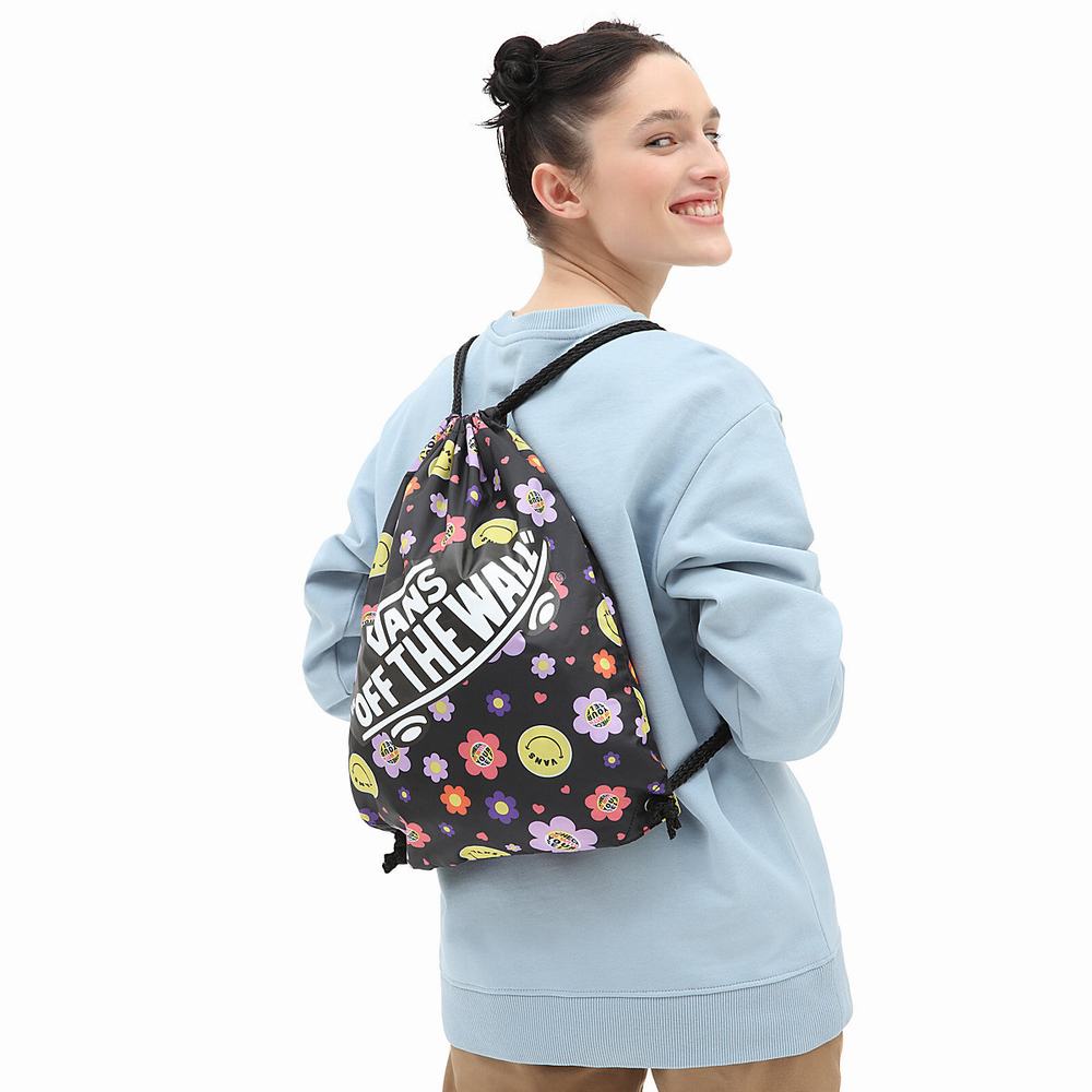 Bolsas Vans Drawstring Mujer Negras/Multicolor | WLC205749