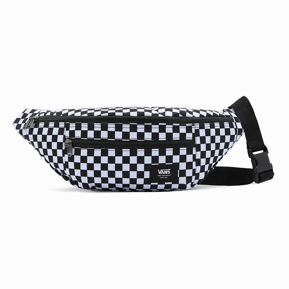 Bolsas Vans Ward Cross Body Pack Hombre Negras/Blancas | YLF914072