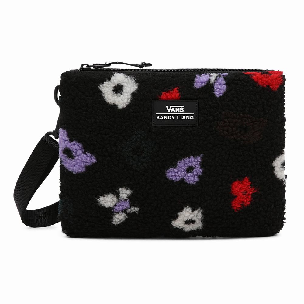 Bolsas Vans X Sandy Liang Sherpa Cross body Mujer Negras | YUD832074