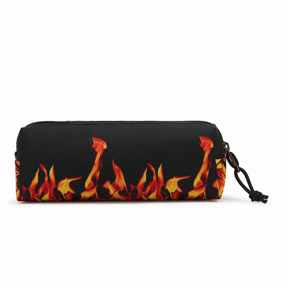 Bolso Pequeño Vans Digi Flames OTW Pencil Pouch Niños Negras | MSJ702435