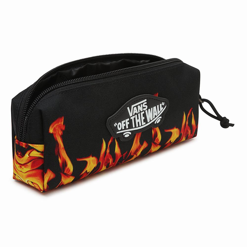 Bolso Pequeño Vans Digi Flames OTW Pencil Pouch Niños Negras | MSJ702435