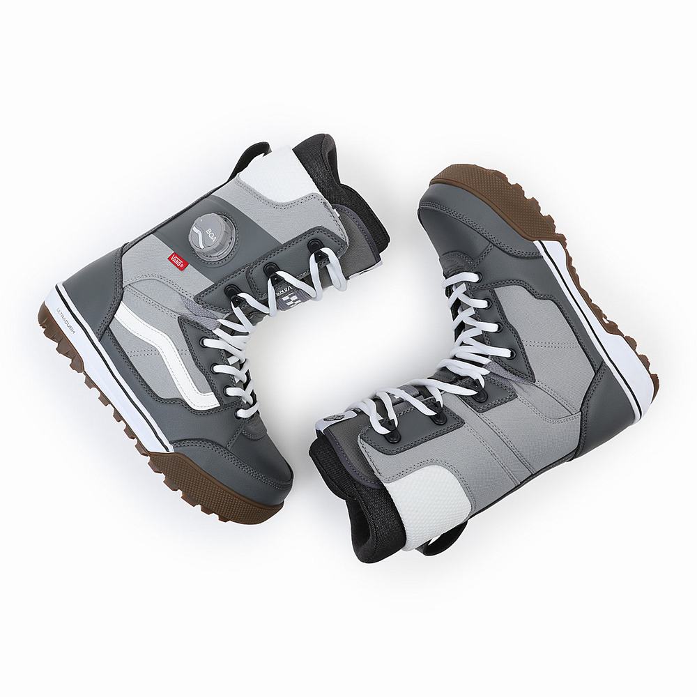 Botas De Snowboard Vans Invado Pro Hombre Gris/Blancas | UVW842096