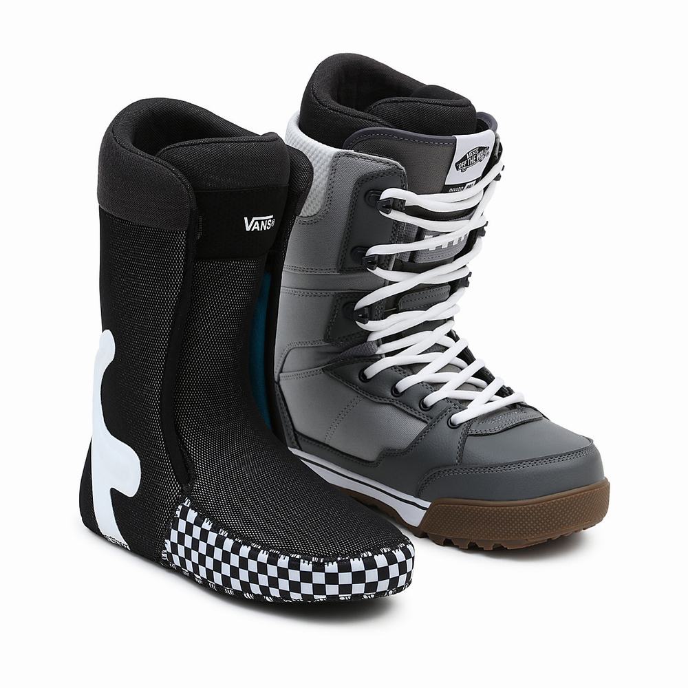 Botas De Snowboard Vans Invado Pro Hombre Gris/Blancas | UVW842096