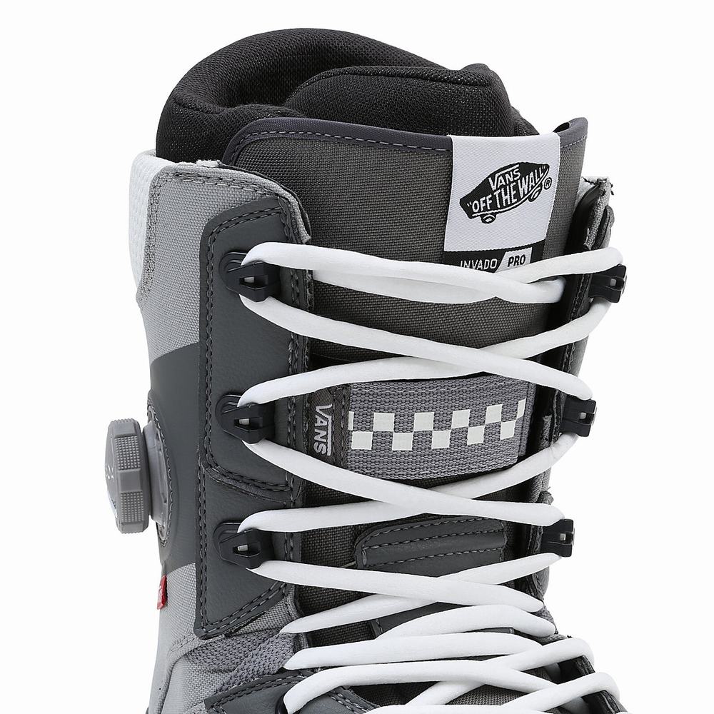 Botas De Snowboard Vans Invado Pro Hombre Gris/Blancas | UVW842096