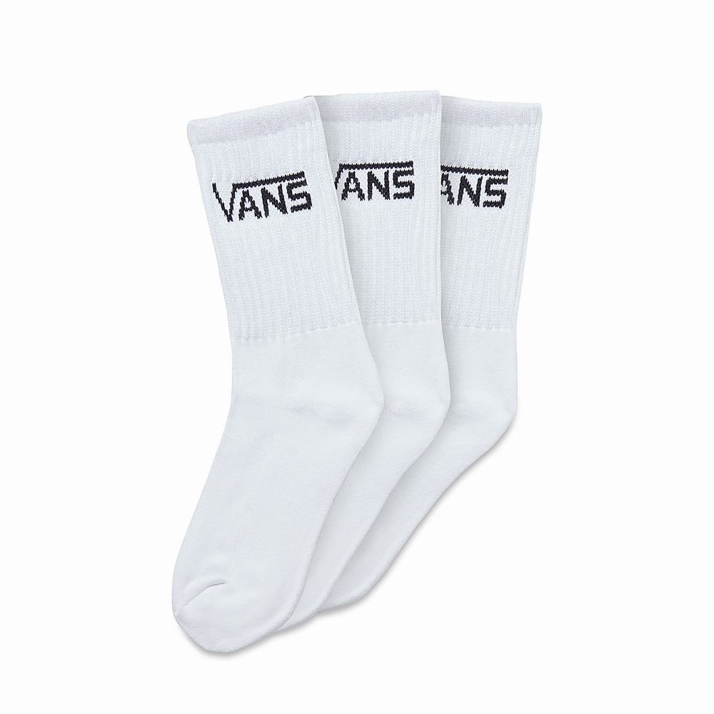 Calcetines Vans Classic Crew (3 Pairs, 8-14+ years) Niños Blancas | XNG861905