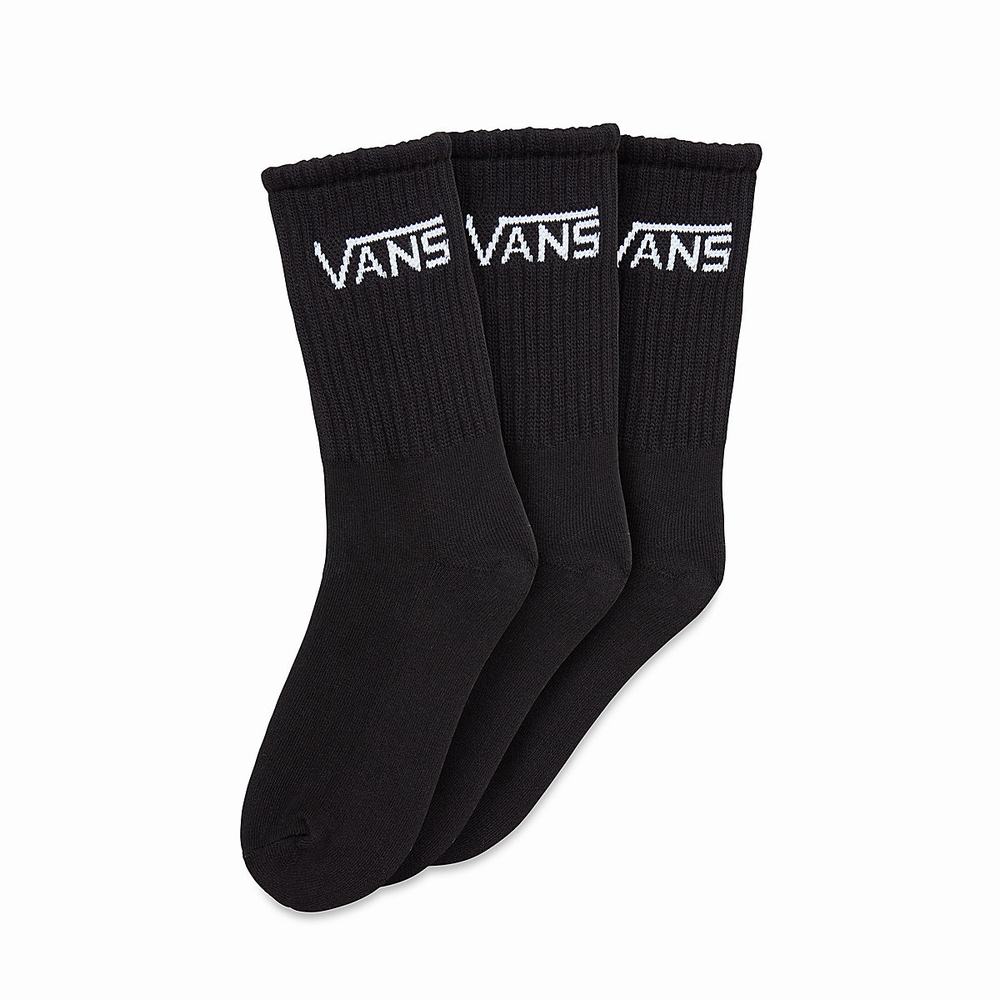 Calcetines Vans Classic Crew (3 Pairs, 8-14+ years) Niños Negras | YIF536270