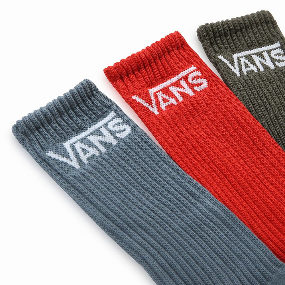 Calcetines Vans Classic Crew (3 pairs) Hombre Rojas | GIH527634