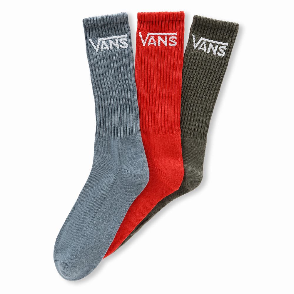 Calcetines Vans Classic Crew (3 pairs) Hombre Rojas | GIH527634