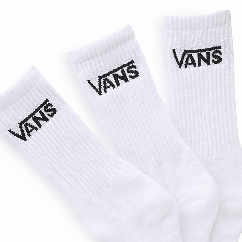 Calcetines Vans Classic Crew (3 pairs) Hombre Blancas | MJX635280