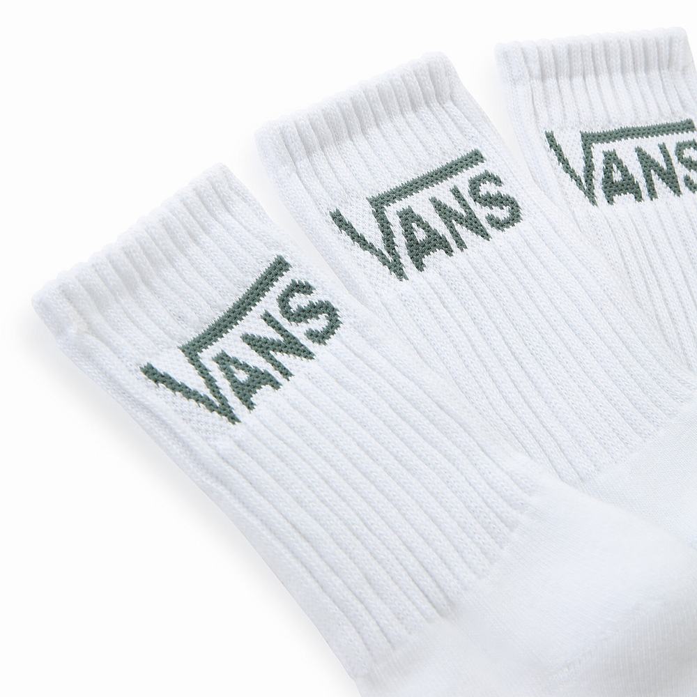 Calcetines Vans Classic Crew (3 pairs) Mujer Blancas | JLI213670