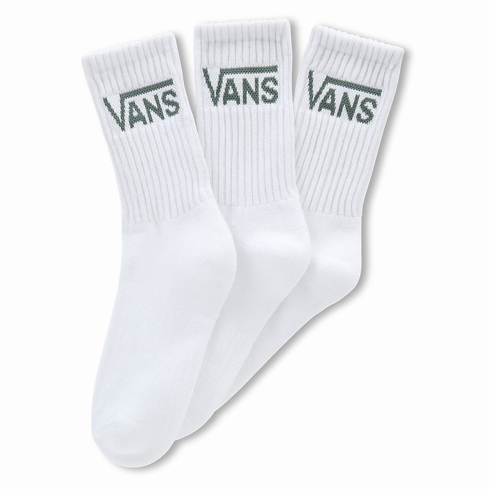 Calcetines Vans Classic Crew (3 pairs) Mujer Blancas | JLI213670