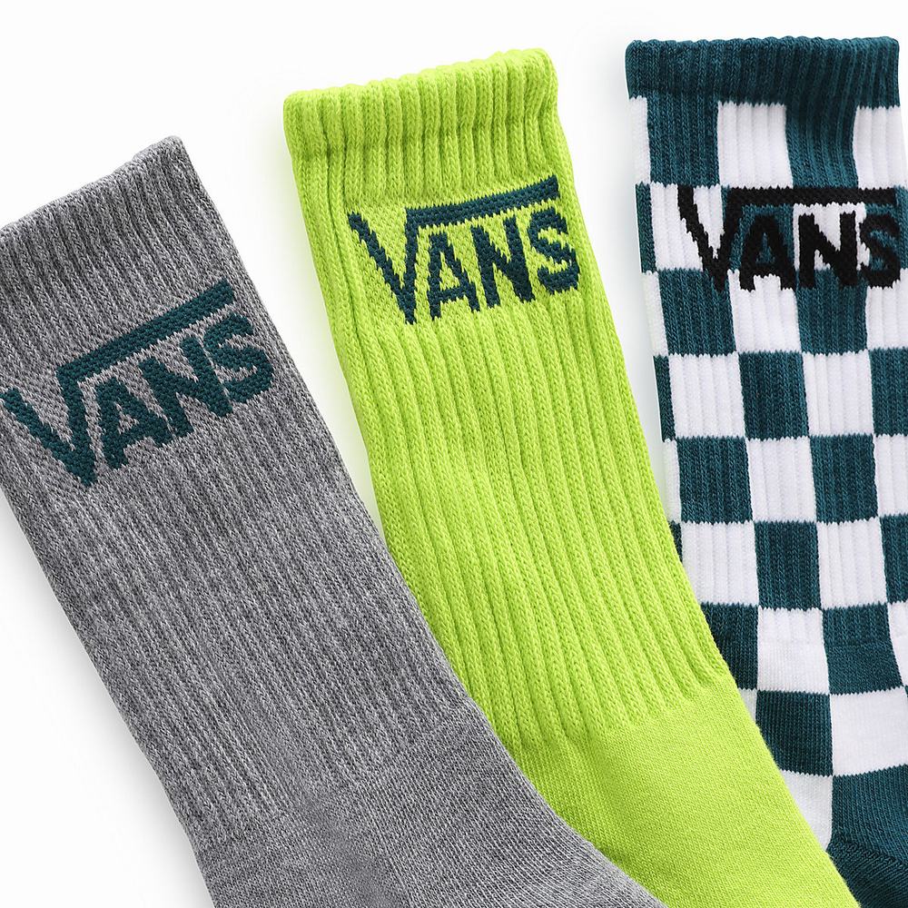 Calcetines Vans Classic Crew (3 pairs) Niños Amarillo/Blancas | GJY690485