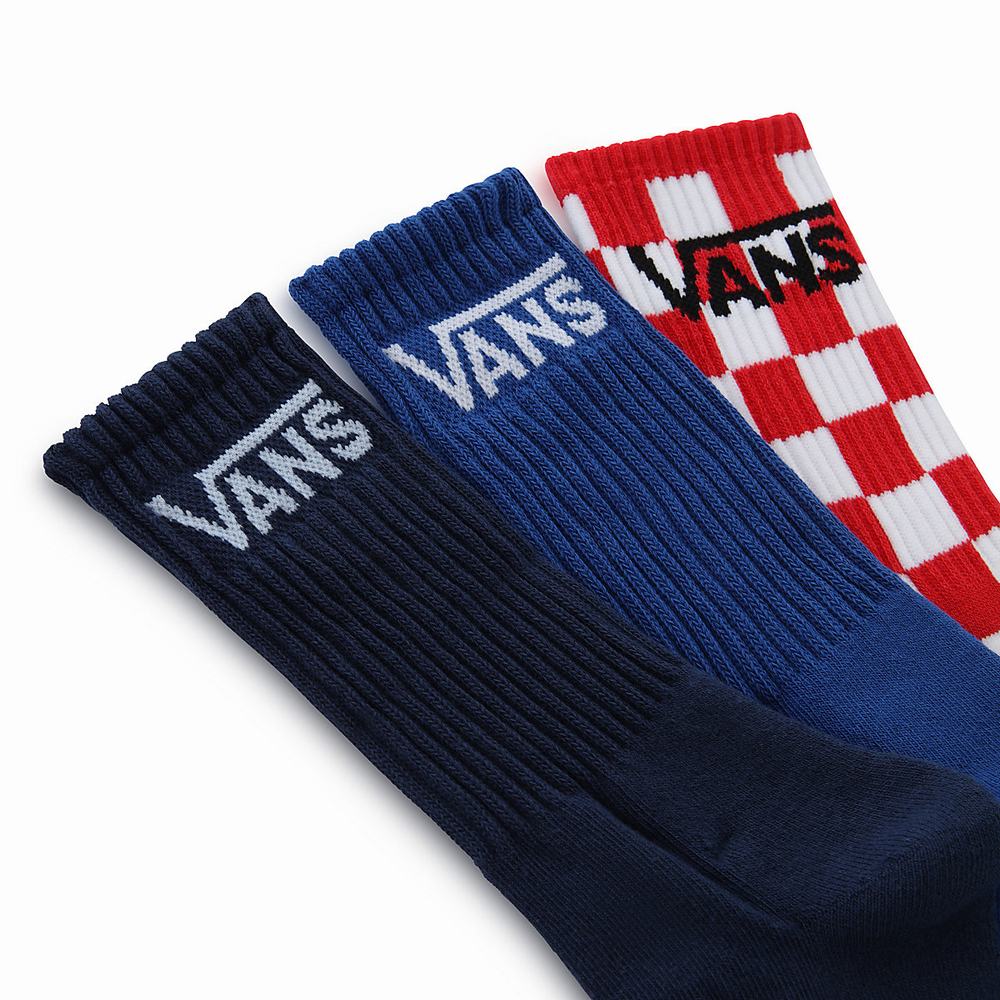 Calcetines Vans Classic Crew (3 pairs) Niños Azules | SYM403971