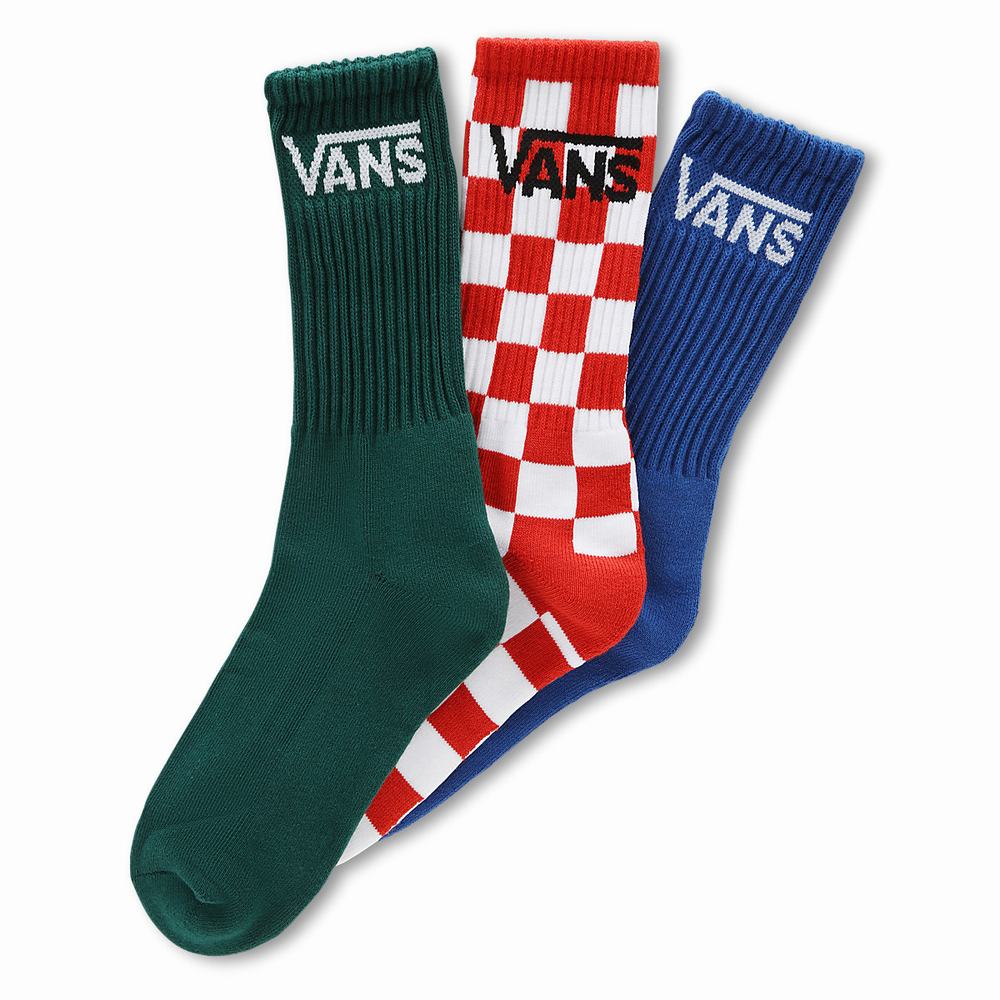 Calcetines Vans Classic Crew (3 pairs) Niños Verde | ZVI986037