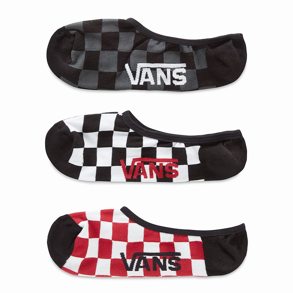 Calcetines Vans Classic Super No Show (3 pairs) Hombre Rojas | OBU406853