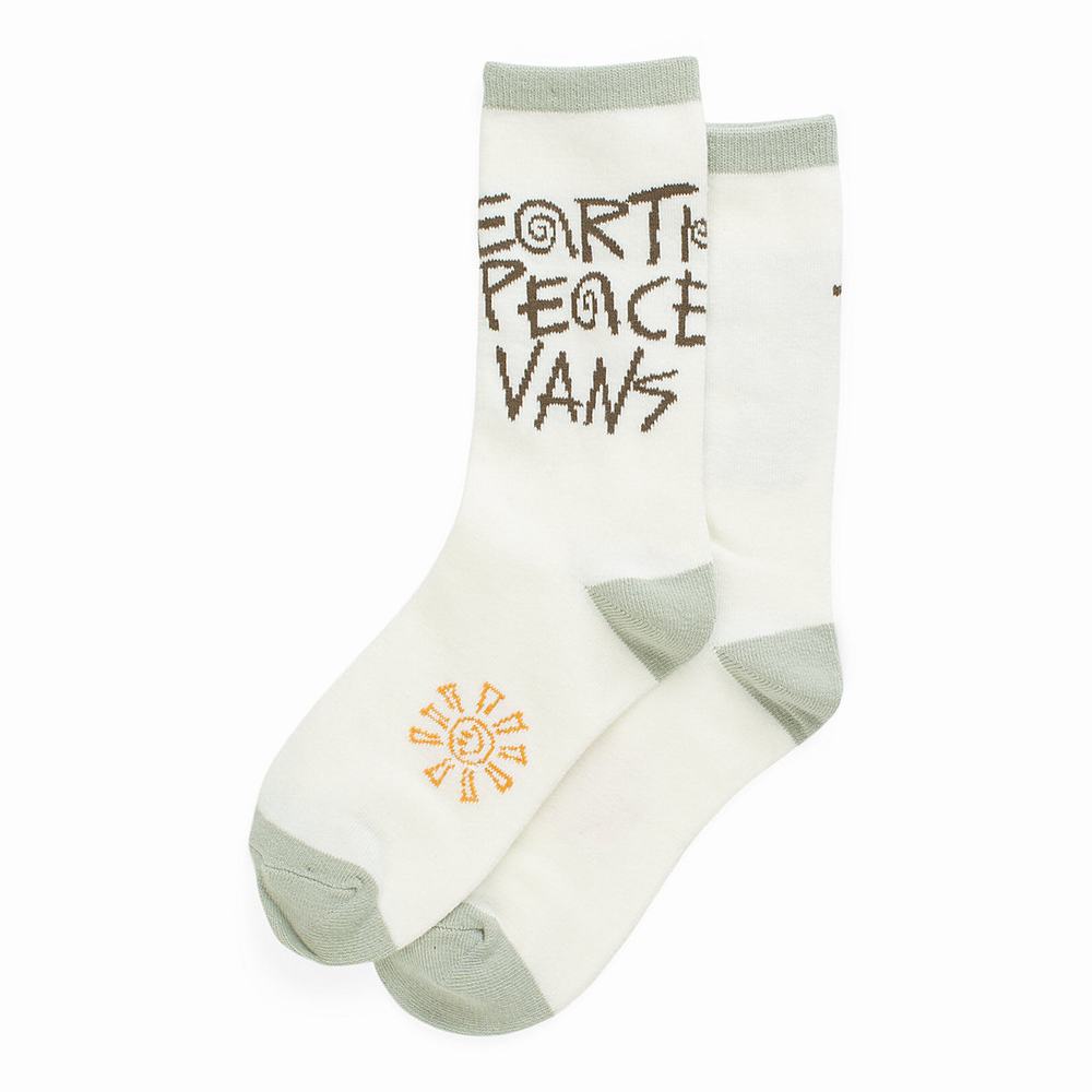 Calcetines Vans Earth Peace (1 Pair) Mujer Blancas | RVW482913