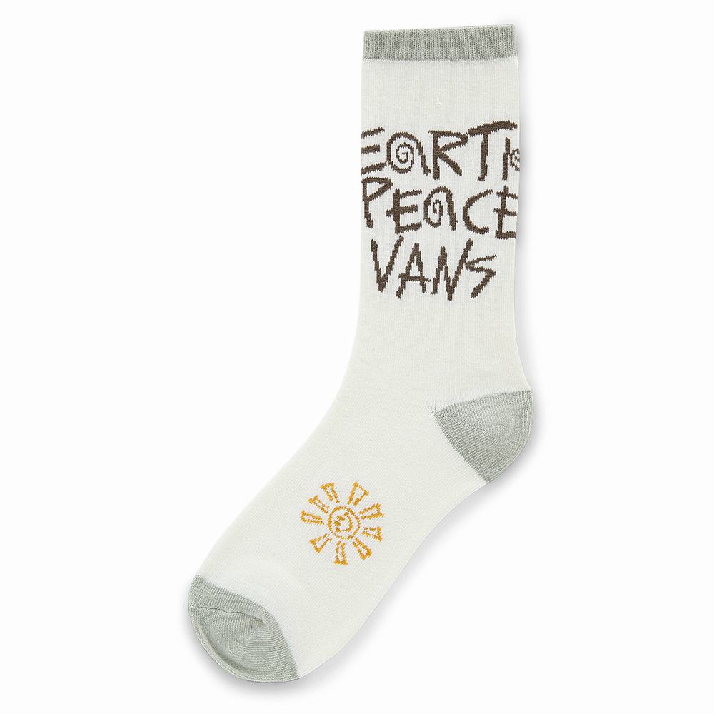 Calcetines Vans Earth Peace (1 Pair) Mujer Blancas | RVW482913