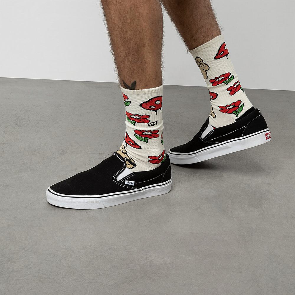 Calcetines Vans Lazy Dog Crew (1 Pair) Hombre Blancas | QIJ786093