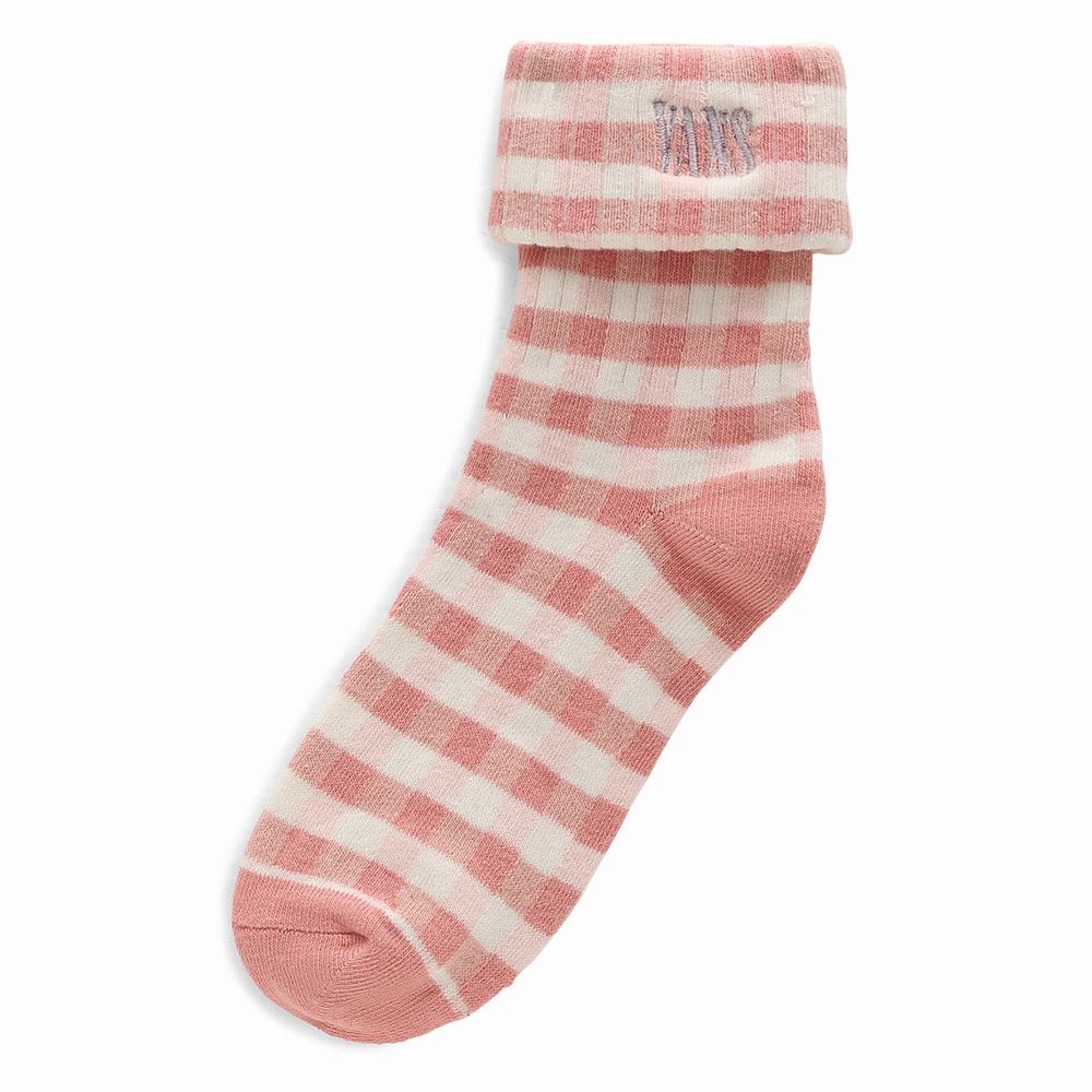 Calcetines Vans Mixed Up Gingham Check Mujer Rosas | XAD571864