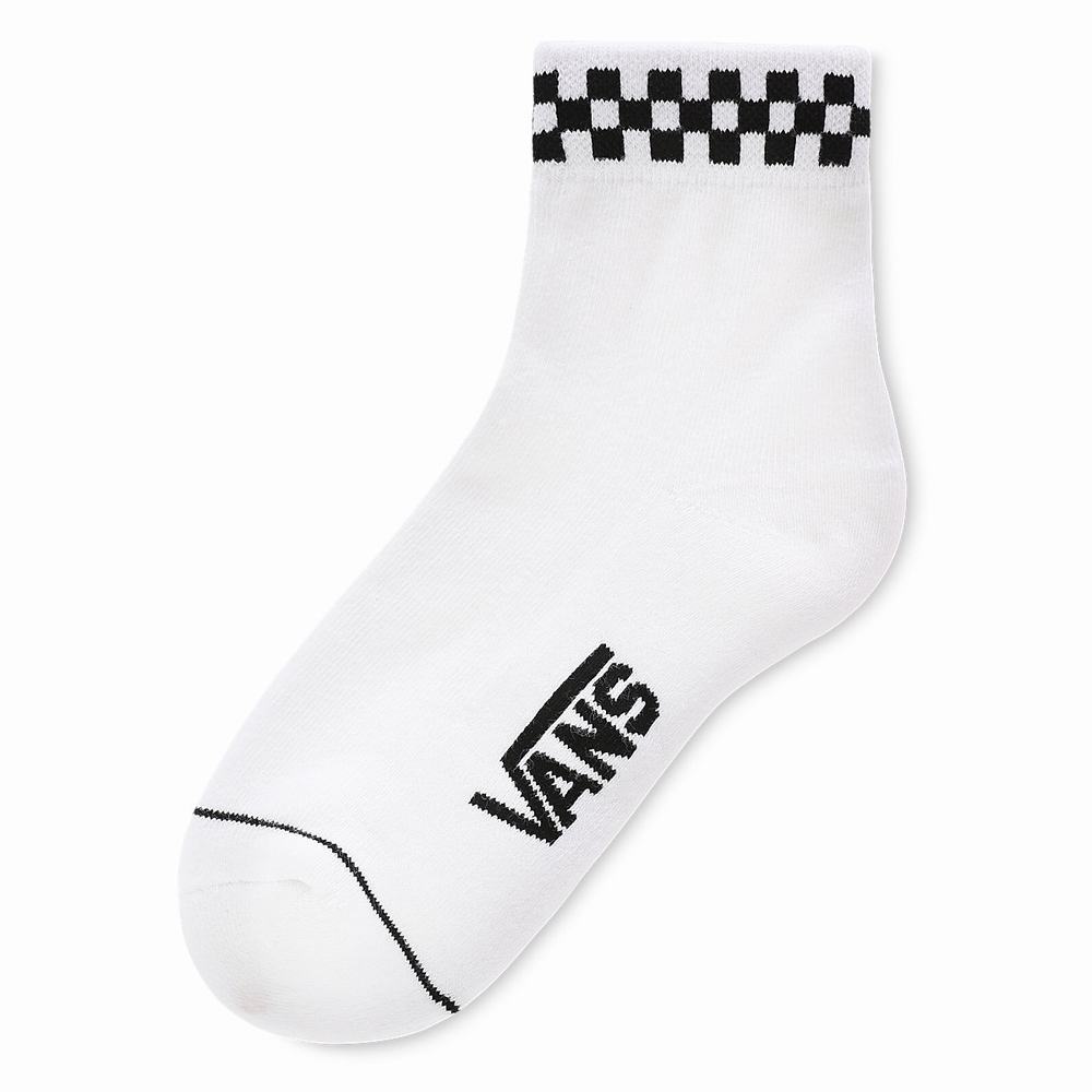 Calcetines Vans Peek-A-Check Crew (1 pair) Mujer Blancas | OIN806719