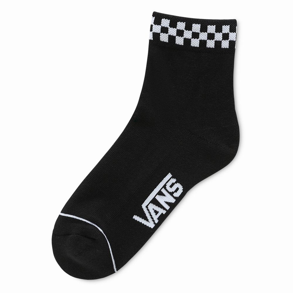 Calcetines Vans Peek-A-Check Crew (1 pair) Mujer Negras | PMT568427