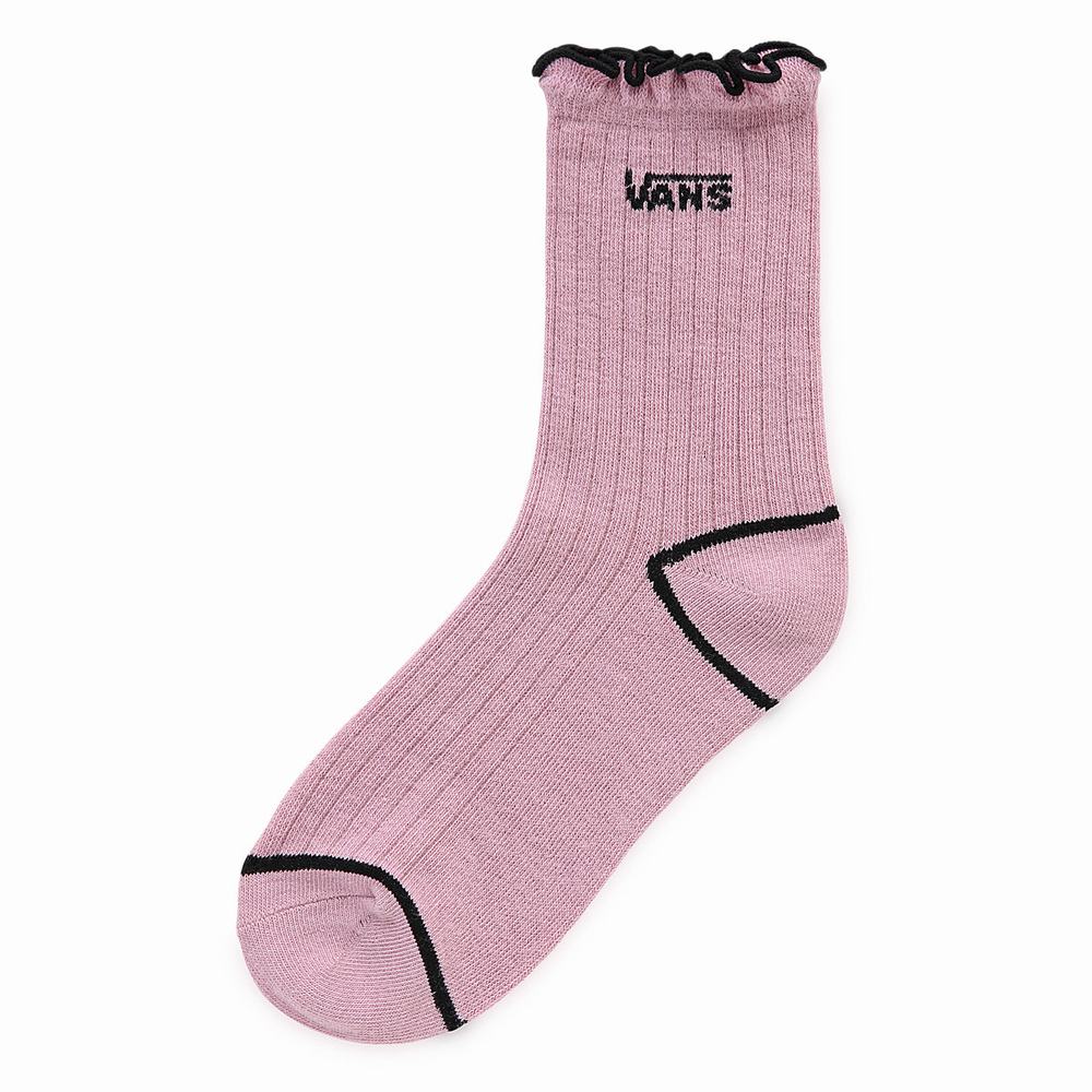 Calcetines Vans Ruffle Crew (1 pair) Mujer Rosas | UOP937865