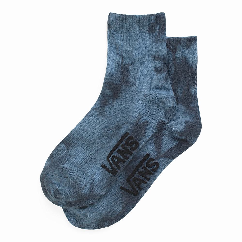 Calcetines Vans Washed Half Crew (1 Pair) Mujer Azules | KPU249817