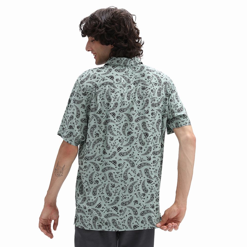 Camisas Vans Bandana Paisley Hombre Verde | JVL658374