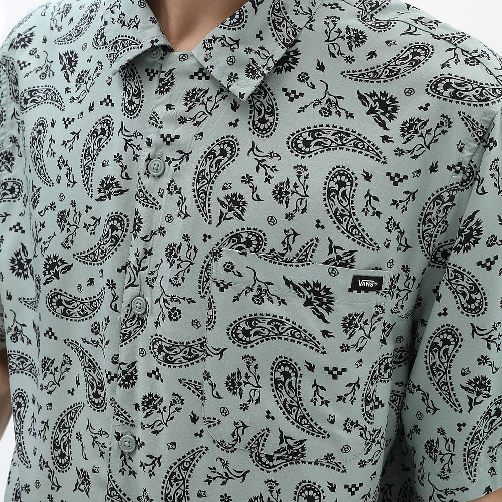 Camisas Vans Bandana Paisley Hombre Verde | JVL658374