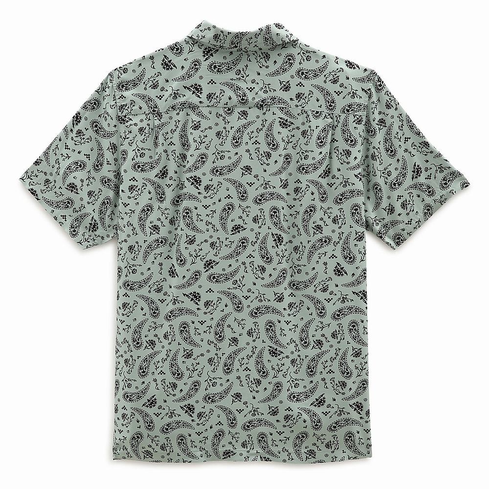 Camisas Vans Bandana Paisley Hombre Verde | JVL658374