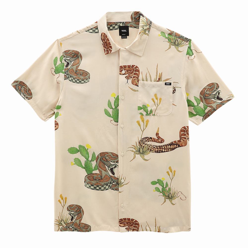 Camisas Vans Desert Pack Woven Hombre Blancas | ZYV468903