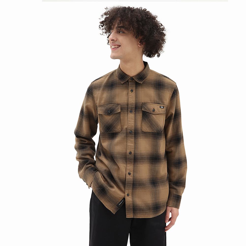 Camisas Vans Monterey Hombre Beige | QPU672934