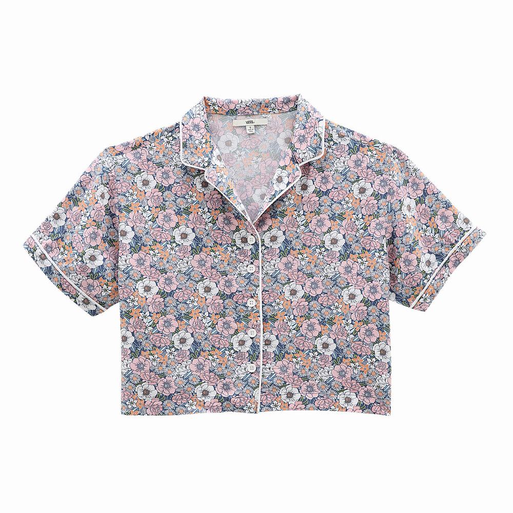 Camisas Vans Retro Floral Woven Mujer Moradas | YGW513894