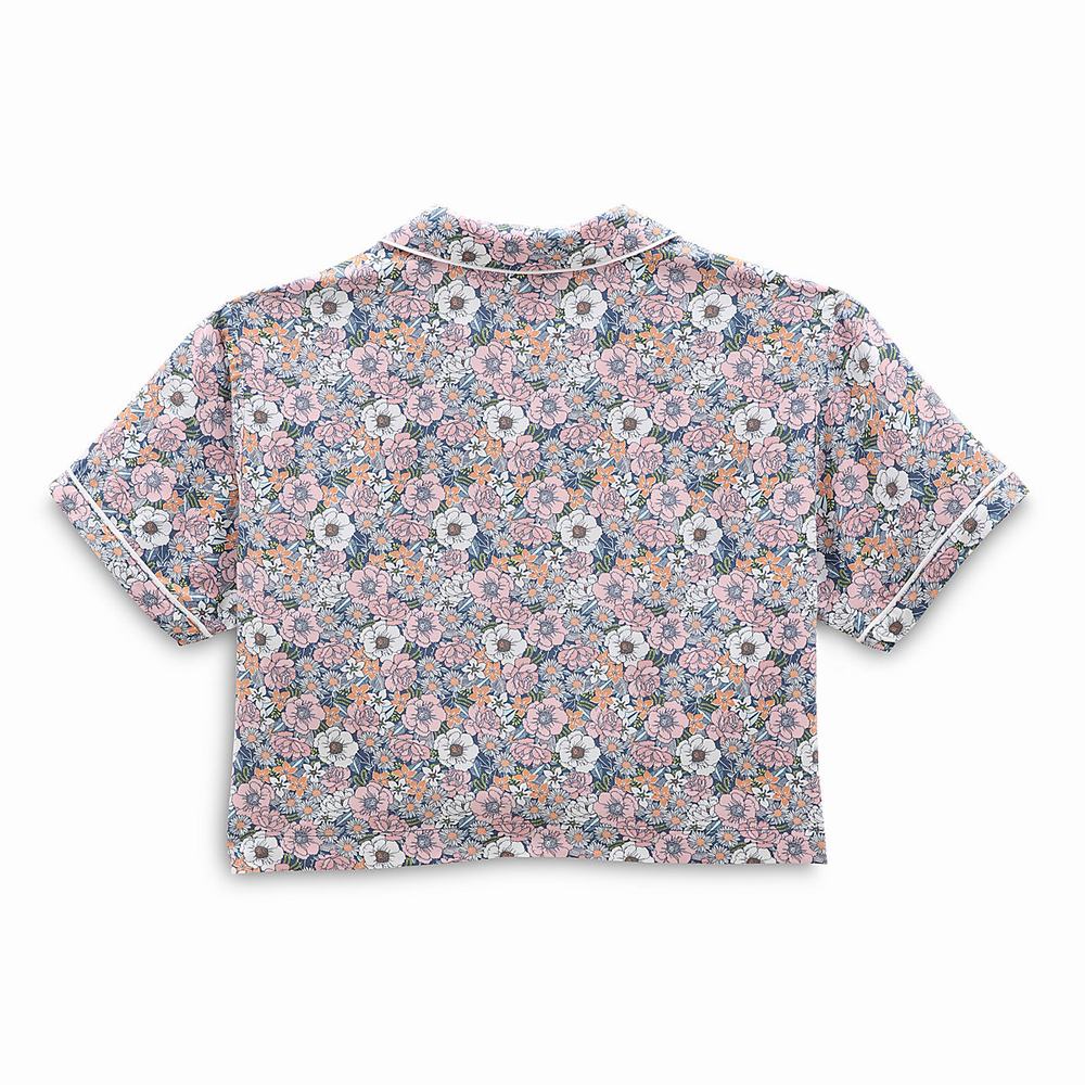 Camisas Vans Retro Floral Woven Mujer Moradas | YGW513894