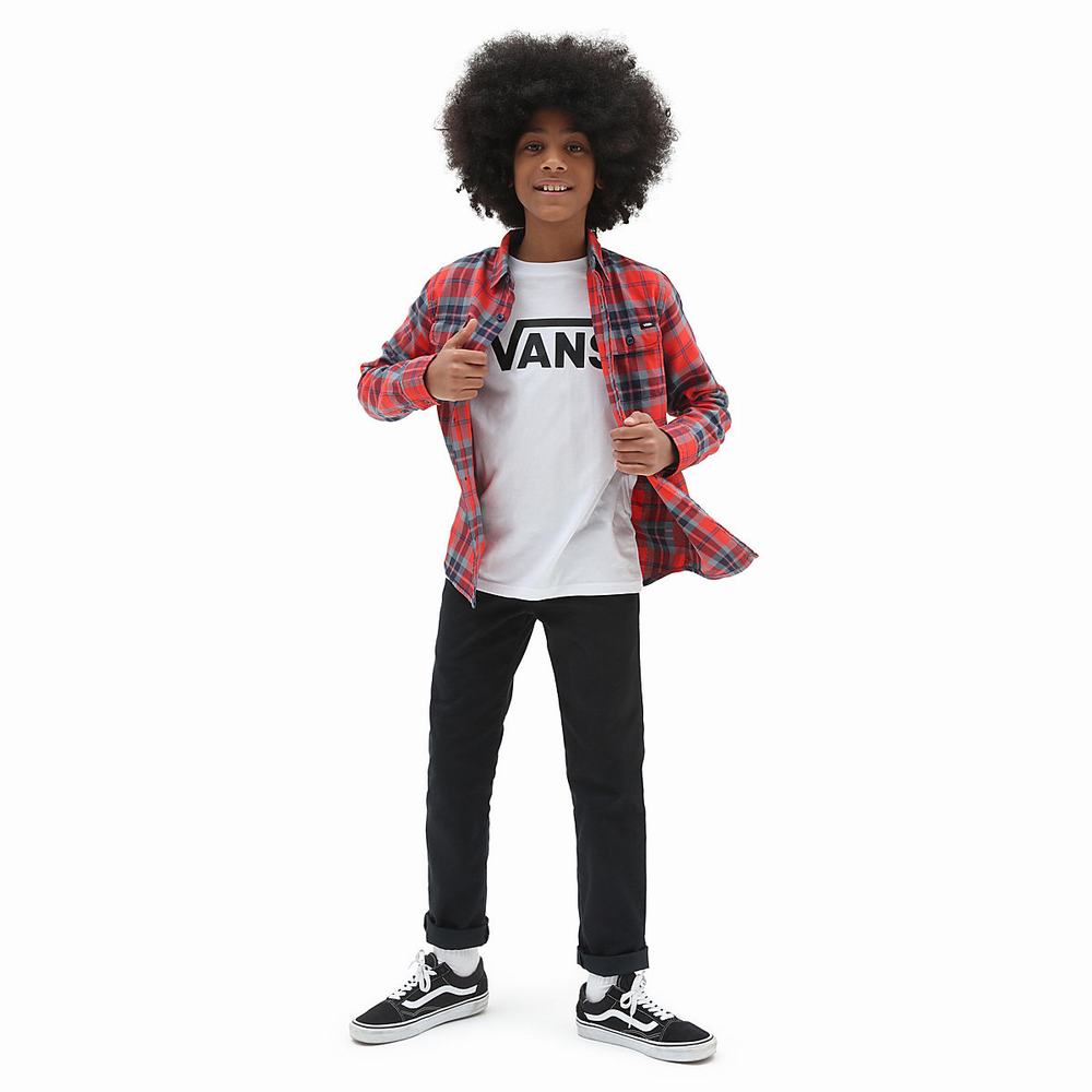 Camisas Vans Sycamore Buttondown (8-14 years) Niños Rojas | FYG643809