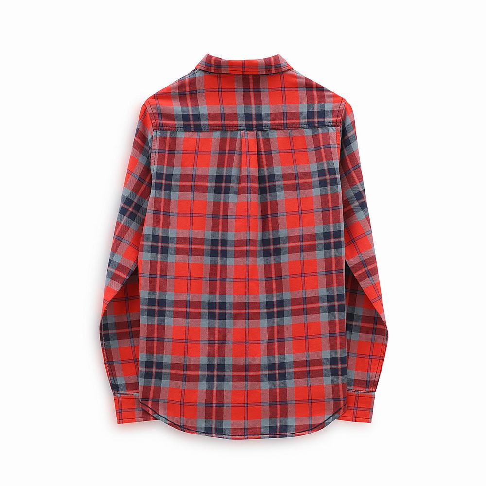 Camisas Vans Sycamore Buttondown (8-14 years) Niños Rojas | FYG643809