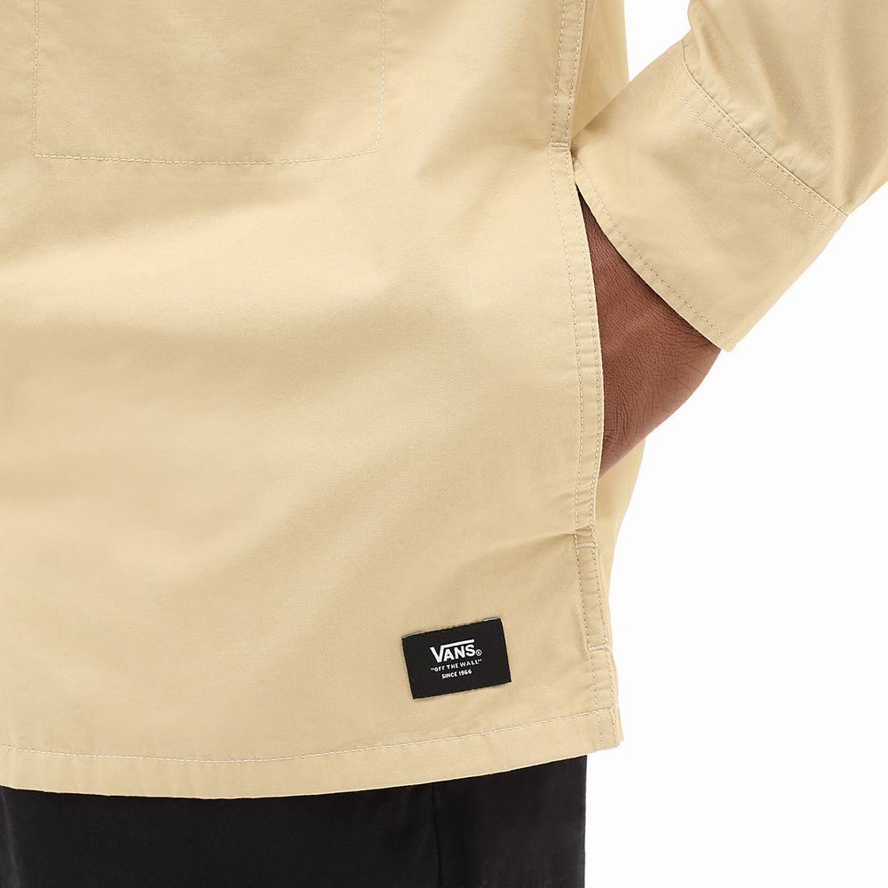 Camisas Vans Williams Long Sleeve Hombre Beige | BPI327486