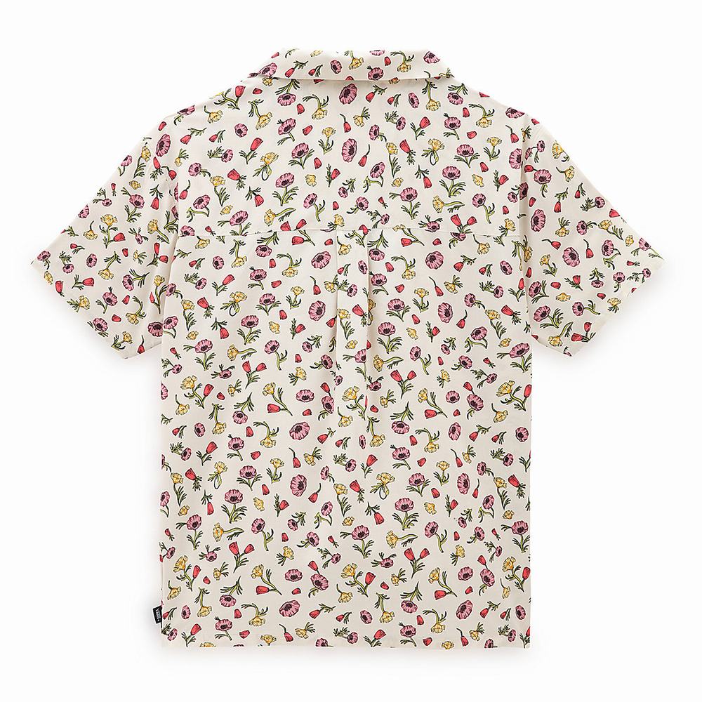 Camisas Vans Wyld Printed Top Mujer Blancas | UIQ403157