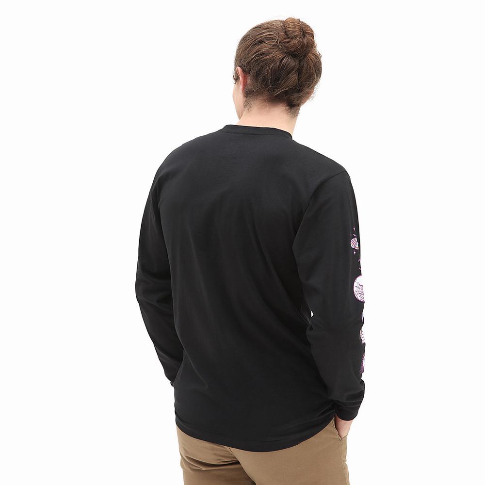 Camiseta Vans Abstract Daze Long Sleeve Hombre Negras | NYO139780