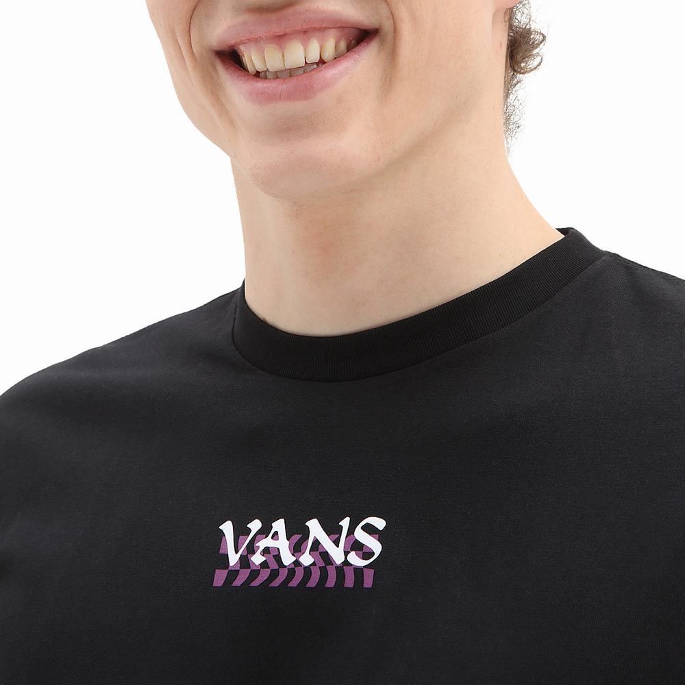 Camiseta Vans Abstract Daze Long Sleeve Hombre Negras | NYO139780