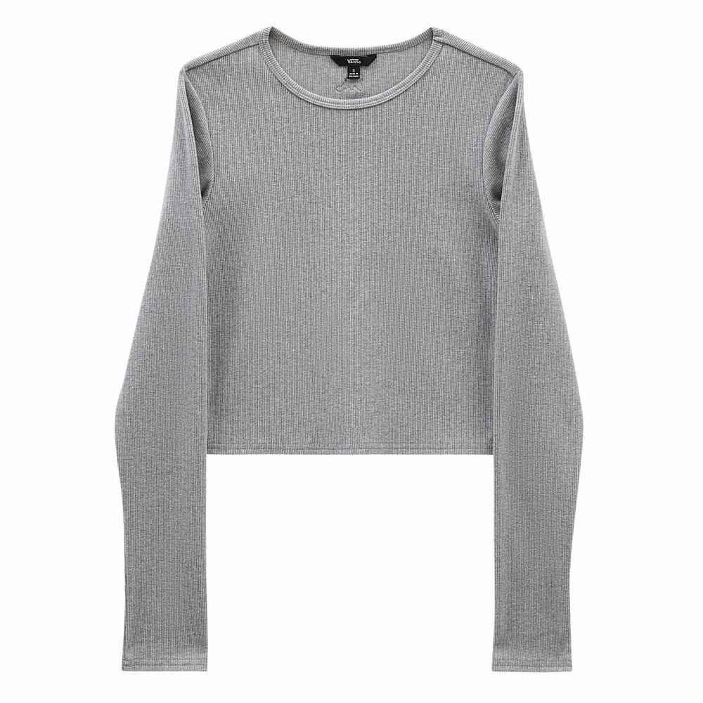 Camiseta Vans Armanto Long Sleeve Knit Mujer Gris | ARK370126