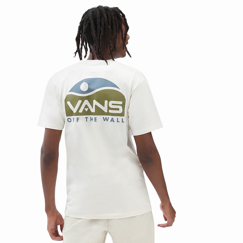 Camiseta Vans Calle Sport Outdoors Hombre Blancas | UMG159048