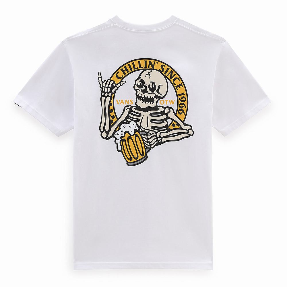 Camiseta Vans Chillin Since 66 Hombre Blancas | DBM380471