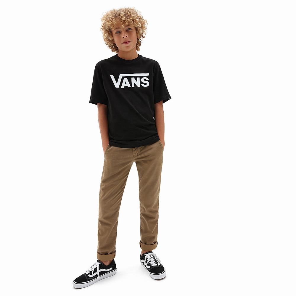 Camiseta Vans Classic (8-14+ years) Niños Negras/Blancas | NVL759210