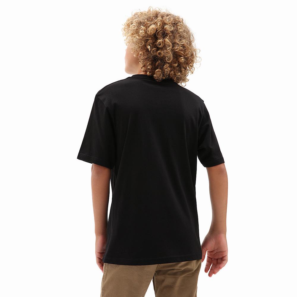 Camiseta Vans Classic (8-14+ years) Niños Negras/Blancas | NVL759210